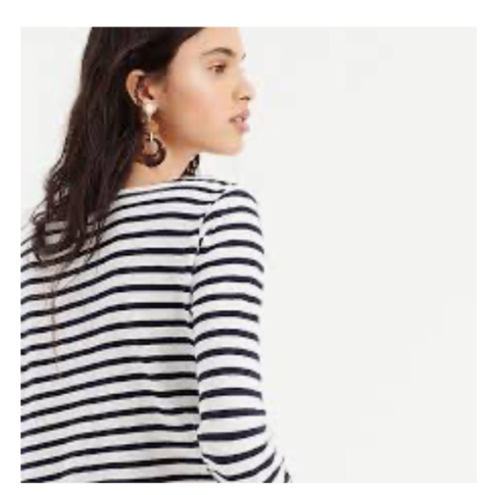 J. Crew Boatneck T-Shirt in Stripe